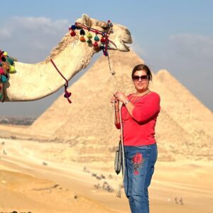 Giza Pyramids with a camel ride in the desert