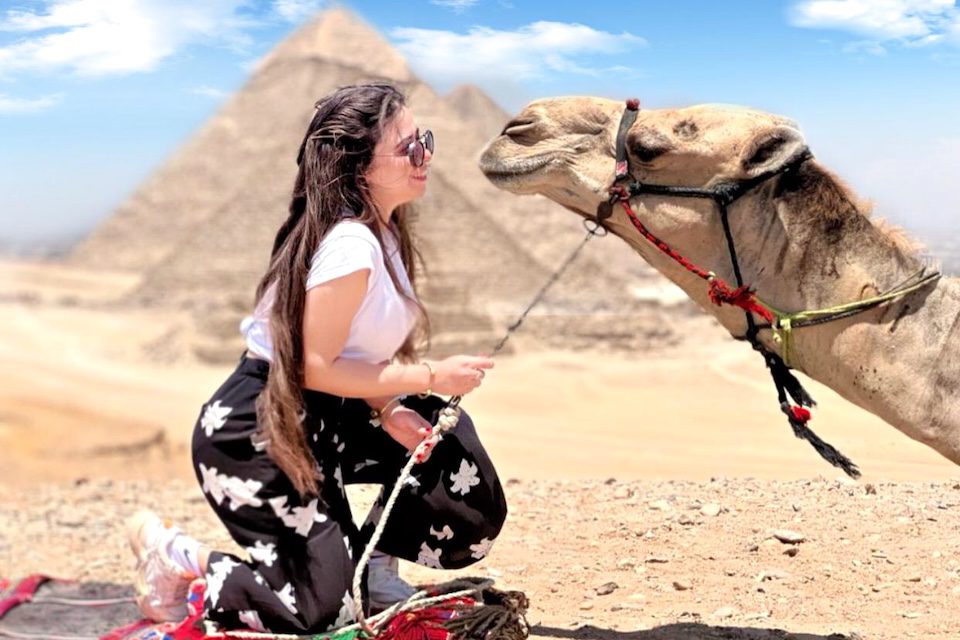 Camerl and Pyramids - Giza