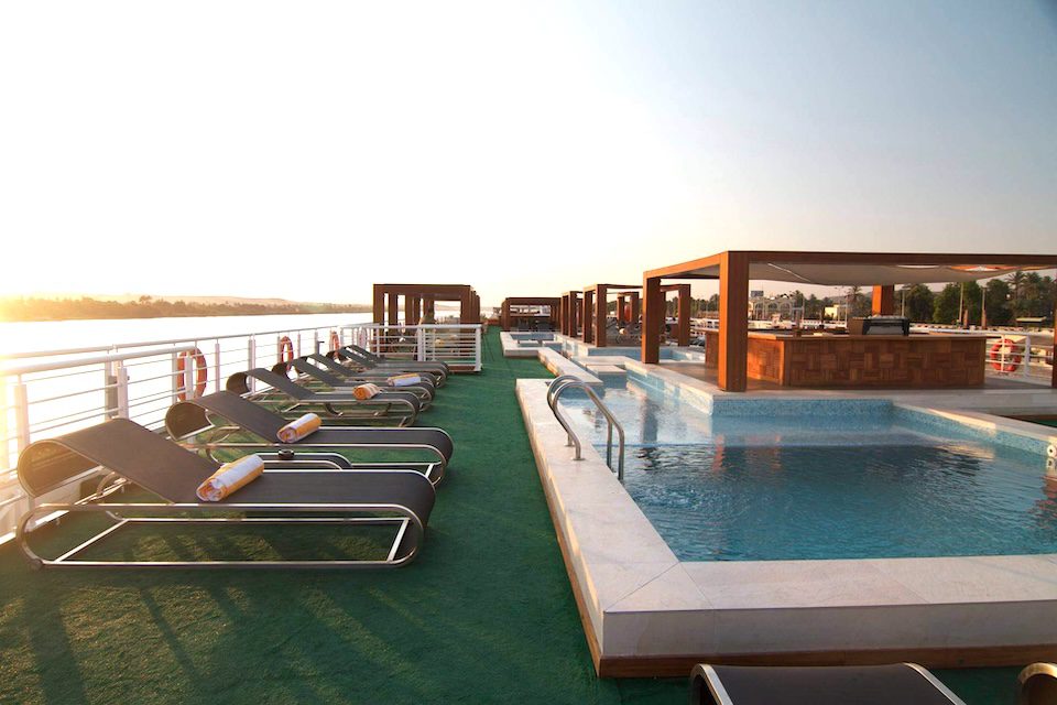 Le Fayan Nile Cruise Sun Deck Swimming Pool In Nile Cruise Le Fayan