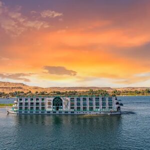 Sonesta Moon Goddess River Nile Cruise with the sunset view